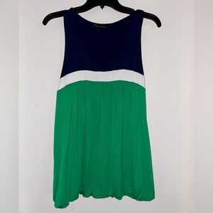 Blue, White & Green Tank Top